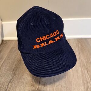 Chicago Bears Corduroy Snapback Hat Navy Orange NFL Football Adult OSFM
